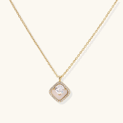 Golden Halo Pearl Pendant
